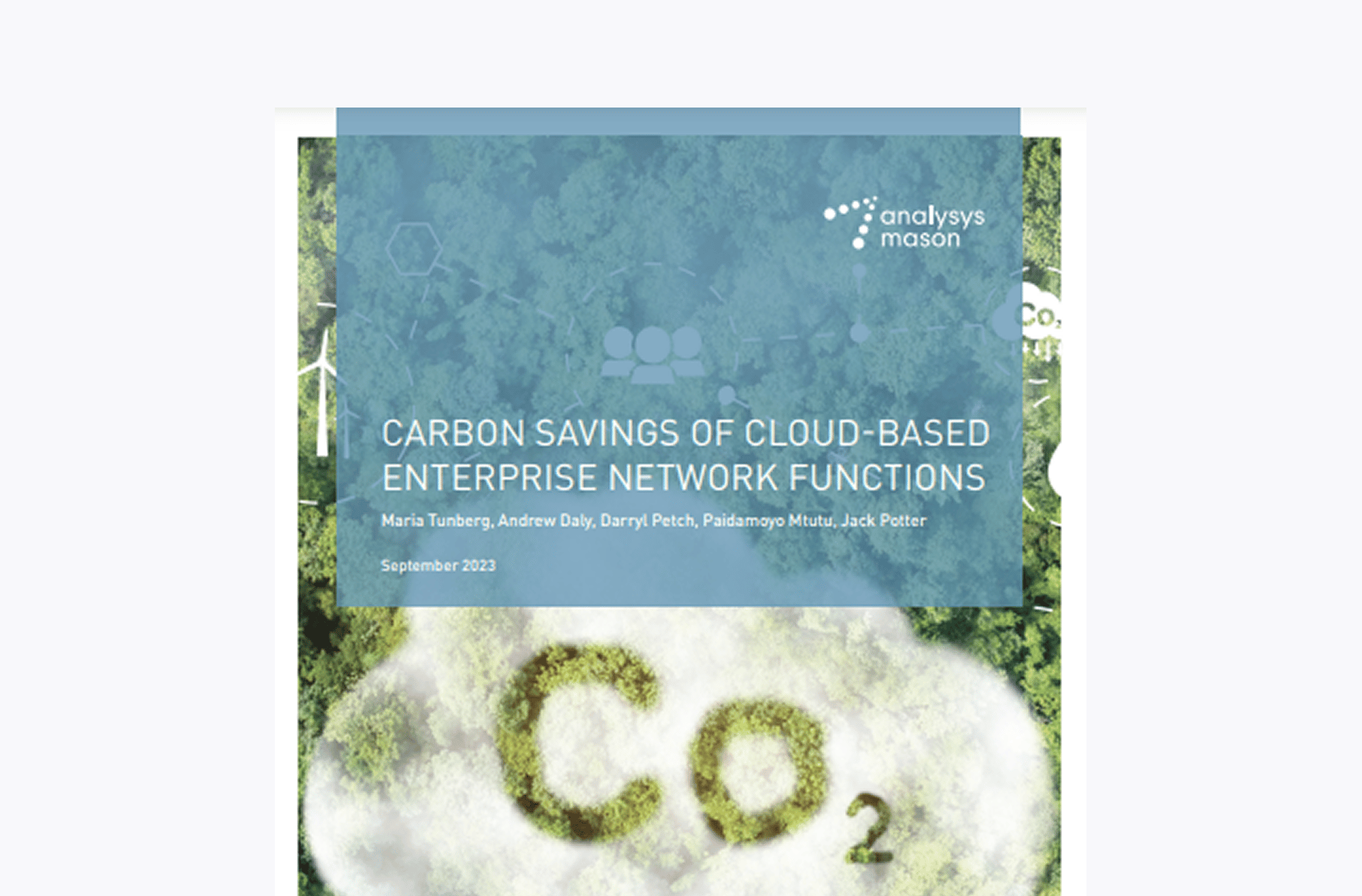 Carbon savings of cloud-based enterprise illustration